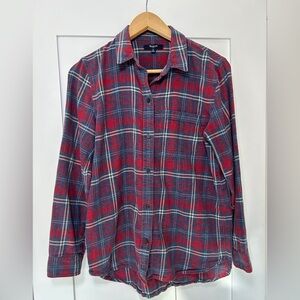 Madewell Red and Blue Plaid Casual Shirt